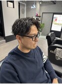 大人メンズのナチュラルパーマスタイル