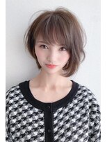 ヘアーズ ベリー 香椎店(hairs BERRY)&nbsp;★BERRY美髪切りっぱなしボブタンバルモリシフォンベージュ艶髪
