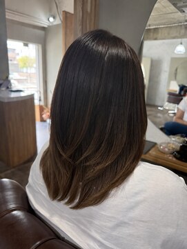 ポンパデュール(Pompadour) 髪質改善グラデーションカラー/白髪染め/白髪ぼかし/天白区/植田