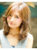 【Lond】 流し前髪が可愛いふわっと華やかミディ♪