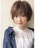 《Agu hair 妹尾》大人かわいい小顔ショート ひし形ショートボブ