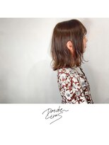 パドトロワ(Pas de trois)&nbsp;新潟×ロブヘアー×春カラー×ピンクブラウンカラー