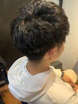爽やかツーブロック刈り上げ束感アップバング