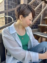 ヘアメイク マルナ 本店(HAIR MAKE MALUNA) 【MALUNA ヒマワリ】癖毛を活かしたゆるふわショートボブ。