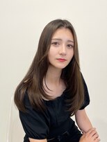 ノク 渋谷(nok)&nbsp;韓国レイヤーカット_レイヤーロングピンクベージュ