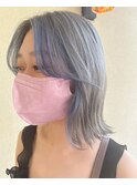 White gray×blue