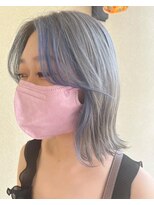 ヘア アトリエ エマ(hair latelier [emma]) White gray×blue