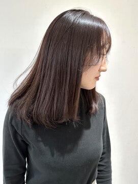 フォーク FOLK 【FOLK】赤みなし透明感グレージュ☆似合わせ内巻きロング♪