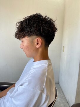 メンズカット バイ ソイクフ(メンズカット by SOY-KUFU) MEN’S HARE アッシュブラックカルマパーマ