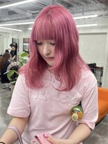 ニコ トウキョウ 渋谷(nico TOKYO)&nbsp;セミロング/ピンクカラー/顔まわりレイヤー