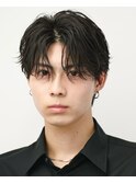 メンズ波巻きツイスパニュアンススパイラルスパイキーショート
