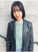 諒】切りっぱなしボブすとんボブタッセルボブ前髪あり前髪カット