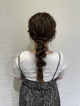 ラ ブランシュ 大宮(La Blanche) 大宮/ワインレッド/ヘアセット/編みおろし/レイヤー/韓国ヘア