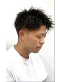 ナチュラルパーマ メンズパーマツーブロック