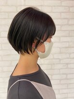 ビスイル 秋葉原店(Vis ill) 20代30代透明感暗髪アッシュブルーグレージュ丸みボブ