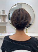 ◇大人可愛い20代30代40代50代前下がりショートボブ丸みショート