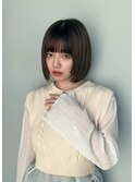 ベージュカラー/ボブ/顔まわりレイヤー/前髪/イメチェン