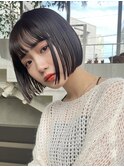 ◎ミニボブ縮毛矯正髪質改善ストレート顔まわりレイヤーカット