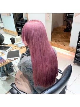 ヘアサロン ガリカ 表参道(hair salon Gallica) 【ブリーチカラー】高発色ピンクラベンダー×ストレートロング