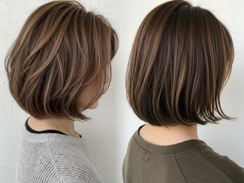 カランエノエル(Calin et Noel)の写真/【三国ヶ丘すぐ】”美髪を育む”初めてのグレイカラーもお任せ！髪を労りながら楽しめる＊