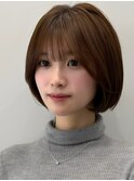ボブタッセルボブ切りっぱなしボブ韓国ボブ大人ボブ