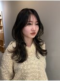 【マユコ】韓国レイヤーカットハッシュカットインナーカラー