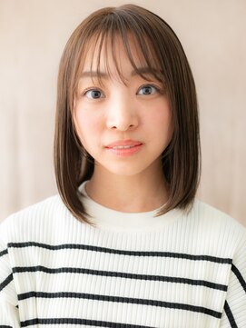 カバーヘア ブリス 大宮西口(COVER HAIR bliss) アッシュベージュ/ミディアムボブ/ストレートボブ/シースルーe