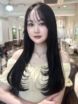 フォルテ 表参道店(FORTE) シアーブラック/レイヤーカット/韓国巻き/顔周りカット/表参道