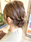ヘアセット　シニヨン