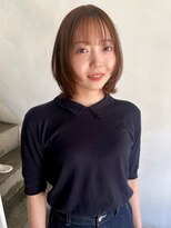 カシェ ナカザキ(CACHE NAKAZAKI)&nbsp;ウォームベージュ/レイヤーボブ/顔まわりレイヤー