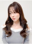 縮毛矯正ストレートダークパープルミルクブラウン