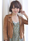 斜めバング大人可愛い重め簡単スタイリングショート