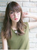 流しバングで女性らしさを☆