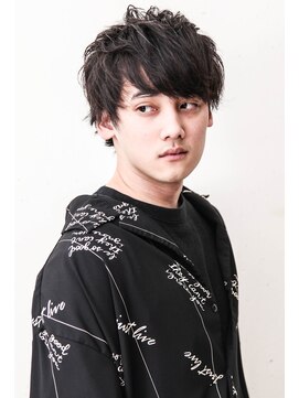 フジヤマ バーバー ショップ(FUJIYAMA BARBER SHOP) ソフトツーブロック フェザーマッシュくせ毛風パーマk