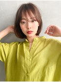 Ameri 透け感ニュアンスボブ　イルミナカラー　【新宿】