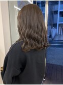 【中澤彩乃】アッシュベージュブリーチなしレイヤーカットウルフ