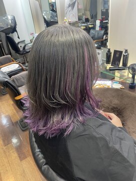 エムタニグチギンザ(M.TANIGUCHI GINZA) 【個性派】インナーカラー/シルバーカラー/外はねボブ