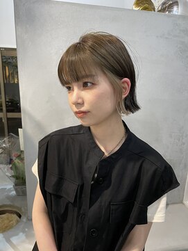 レンク(LENC) オリーブベージュ×インナーカラー