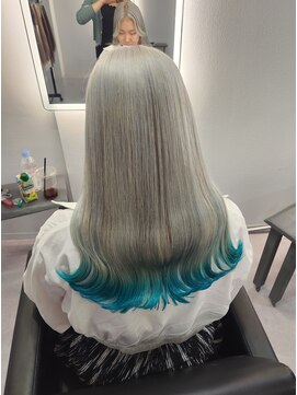 シェイロ(Cielro) ホワイトカラー×アクアブルー /ケアブリーチ/suzucolor