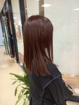 美容室 クリア ピンクパープルカラー