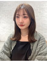 レイラバイアフロート 吉祥寺(Lila by afloat)&nbsp;外ハネ/フェイスレイヤー/ぱっつん前髪/モカブラウン