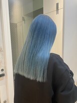 ガリカ シーム(Gallica/SEAM)&nbsp;【川辺晴加】ぱっつんロングxアイスブルー/デザインカラー