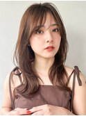モテ髪美髪艶感ナチュラルカールボブウルフシースルーバング