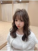 ふわふわ巻き透明感カラー