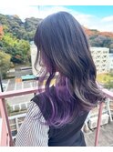 #インナーカラー #イヤリングカラー #パープル #バイオレット