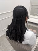 【ヘアメ】お姉さんヘア♪編みカチュハーフアップ＊新井