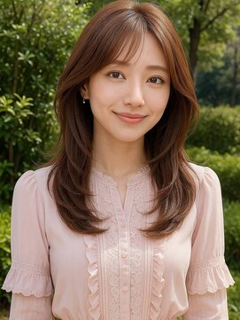 ノラ ヘアーサロン(NORA HAIR SALON) ナチュラル小顔前髪あり後れ毛サイドバング結べるボブくびれヘア