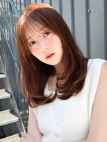 フォト 新宿三丁目(foto)&nbsp;くびれヘア/アプリコットオレンジ/ハイライトカラー/韓国/新宿