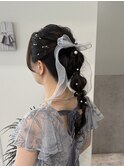 ポニーアレンジ/ヘアアレンジ/結婚式アレンジ