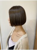 【morio成増/一戸】切りっぱなしボブ前髪なしシルバーグレージュ